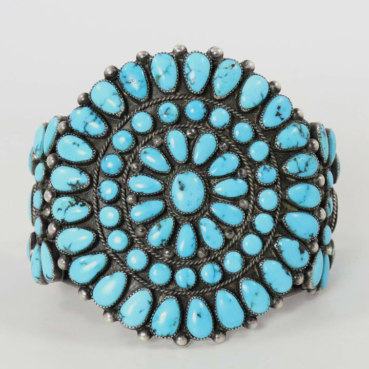 1940s Turquoise Cluster Cuff by Warren and Doris Ondelacy - Garland's