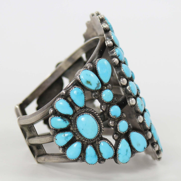 1940s Turquoise Cluster Cuff by Warren and Doris Ondelacy - Garland's