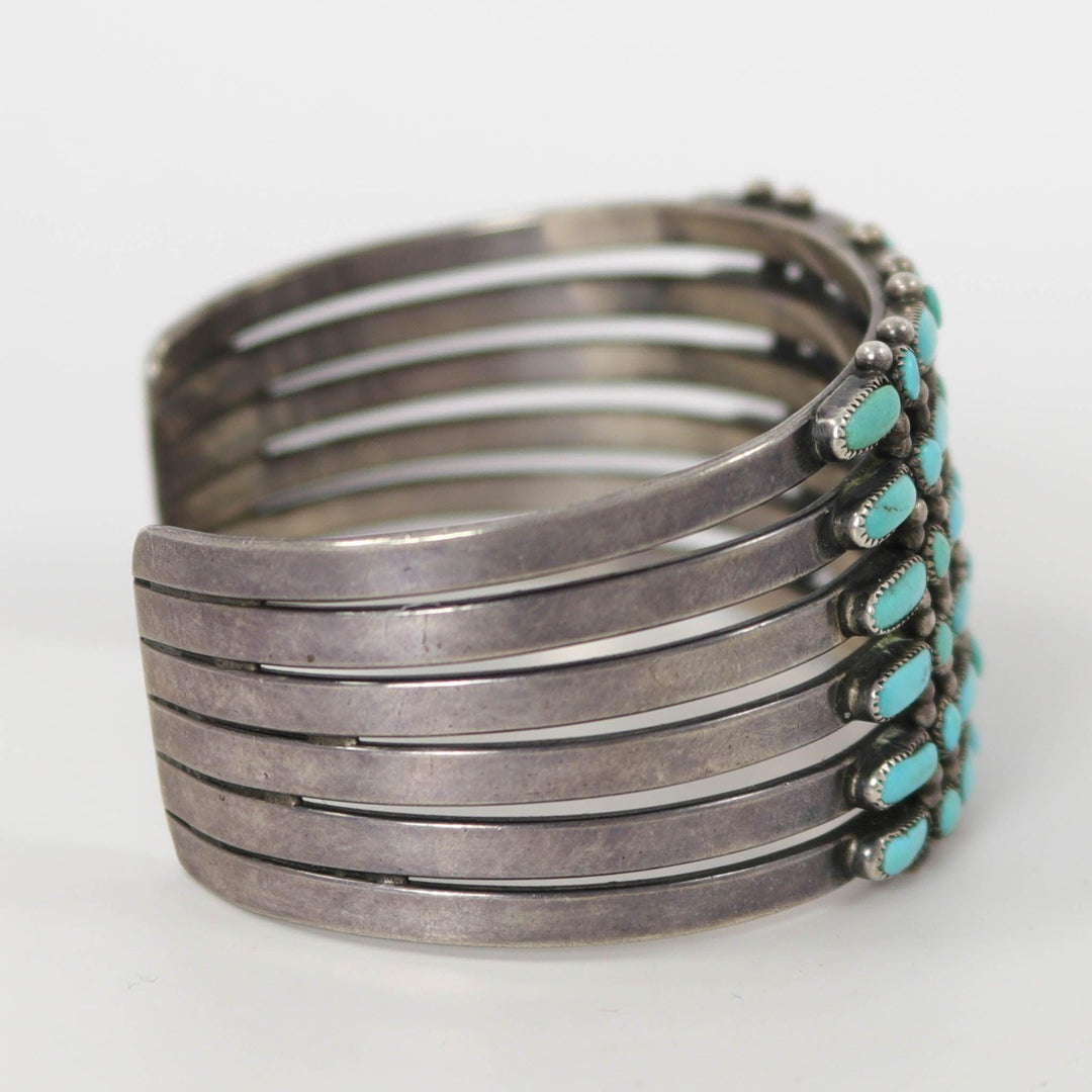1940s Turquoise Row Bracelet by Vintage Collection - Garland's