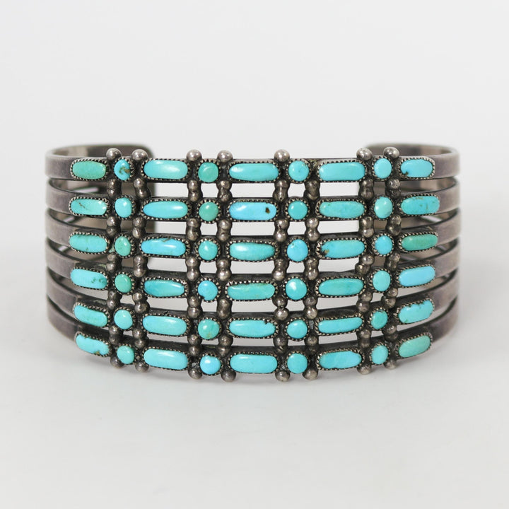 1940s Turquoise Row Bracelet by Vintage Collection - Garland's
