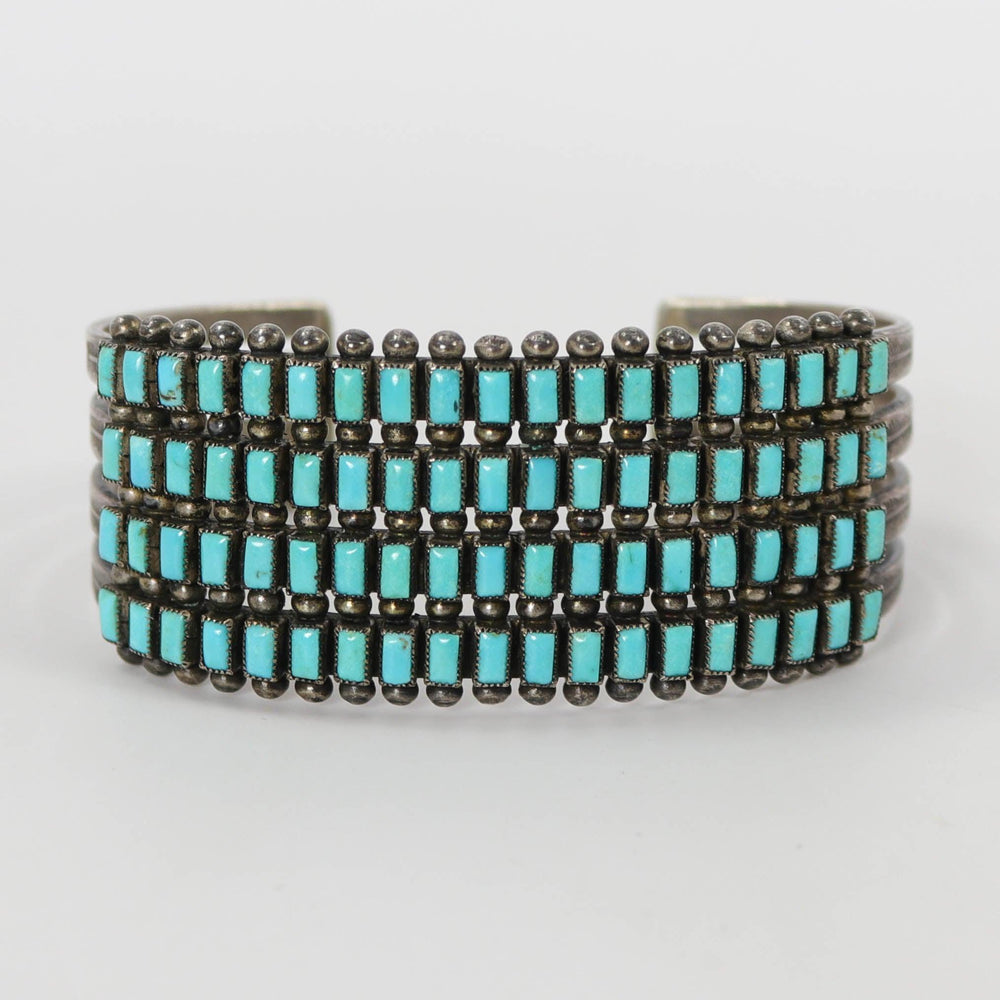 1940s Turquoise Row Bracelet by Vintage Collection - Garland's