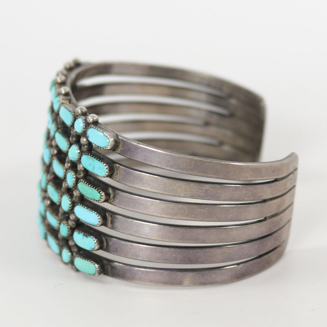 1940s Turquoise Row Bracelet by Vintage Collection - Garland's