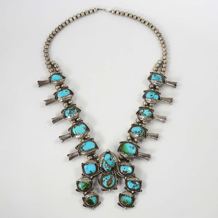 1960s Turquoise Squash Blossom by Vintage Collection - Garland's