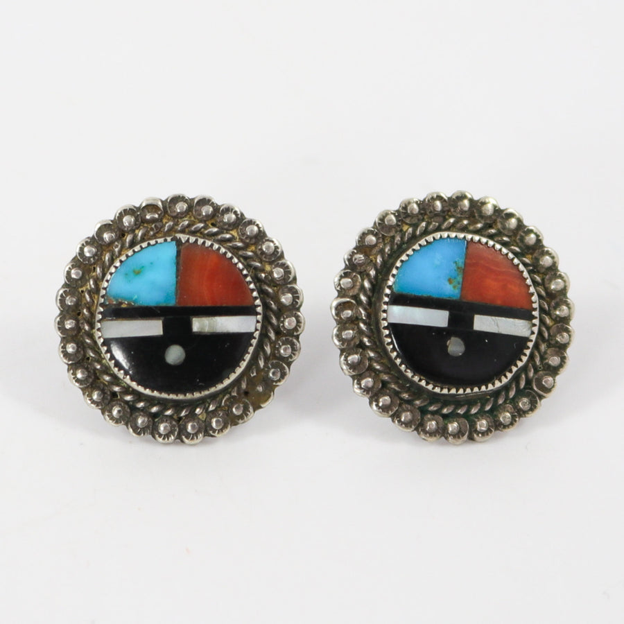 1960s Zuni Sunface Earrings by Vintage Collection - Garland's