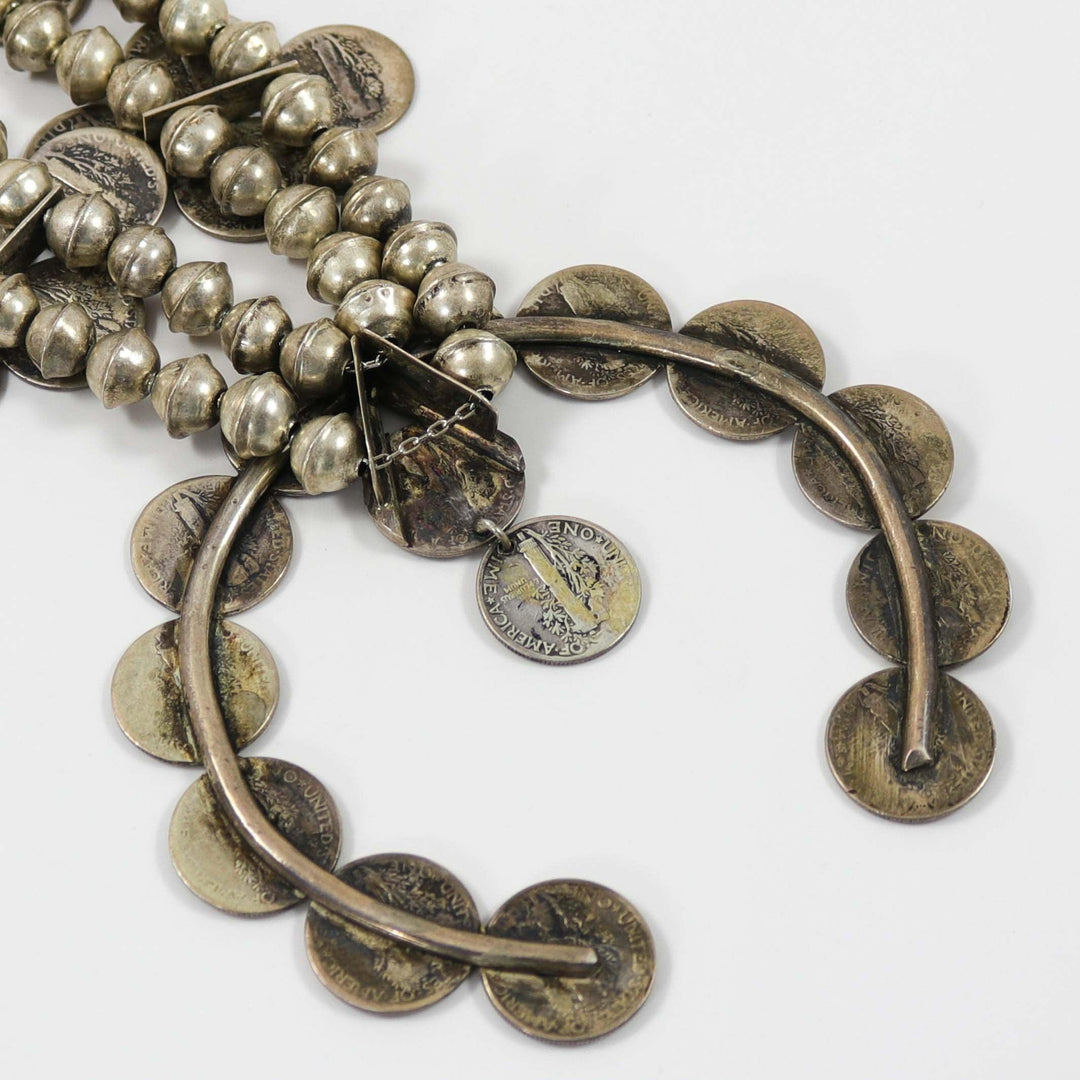 1970s Mercury Dime Squash Blossom by Vintage Collection - Garland's