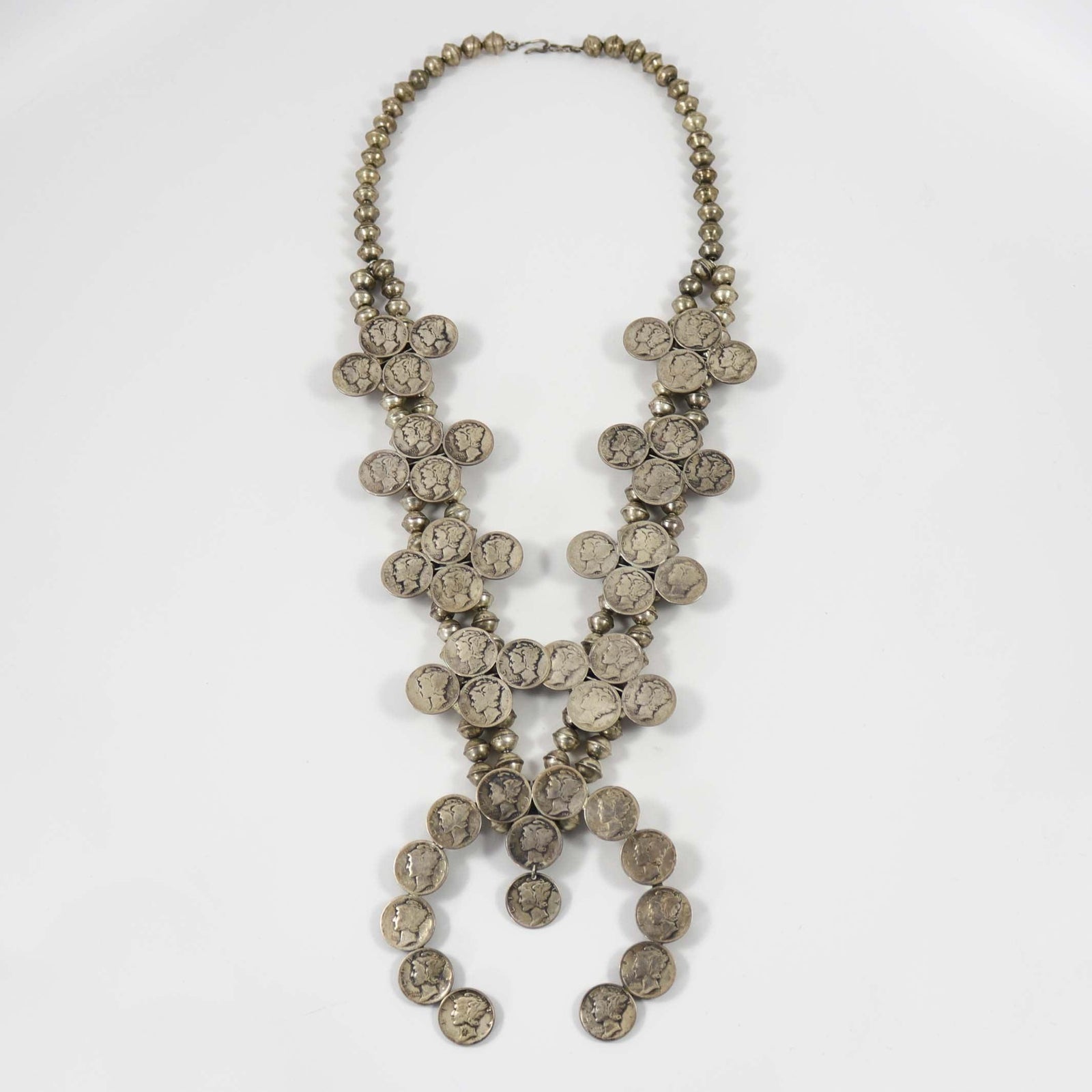 1970s Mercury Dime Squash Blossom by Vintage Collection - Garland's