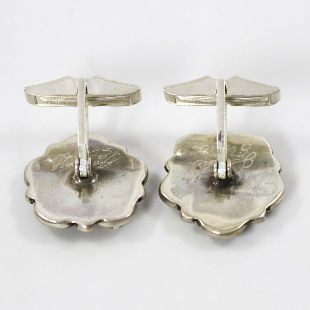 1970s Mother of Pearl Cufflinks by Jimmie Etsate - Garland's