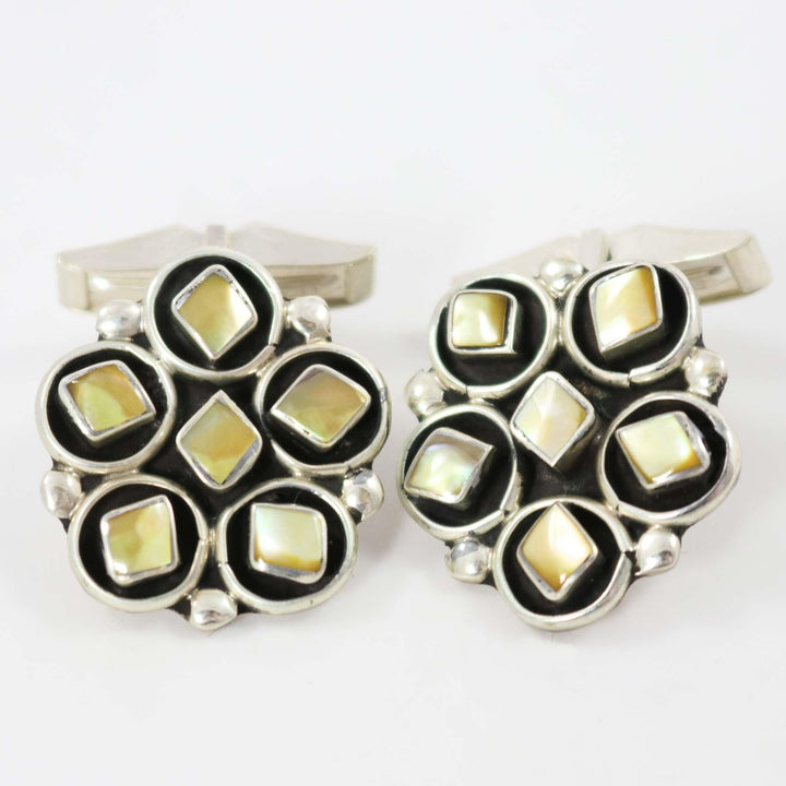1970s Mother of Pearl Cufflinks by Jimmie Etsate - Garland's