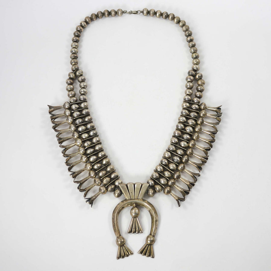 1970s Squash Blossom Necklace by L. Burnside - Garland's