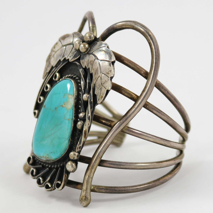 1970s Turquoise Leaf Cuff by Vintage Collection - Garland's