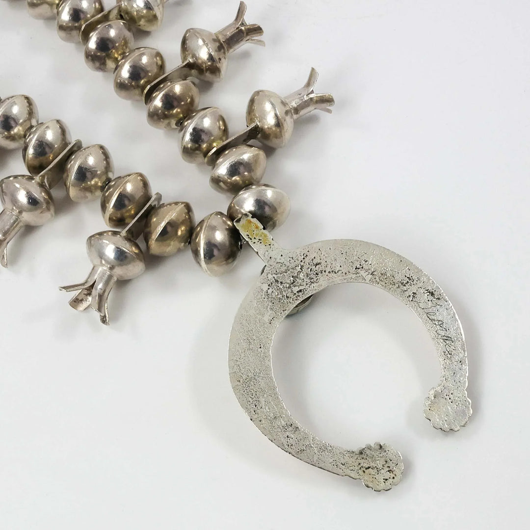 1970s Turquoise Squash Blossom Necklace by Vintage Collection - Garland's