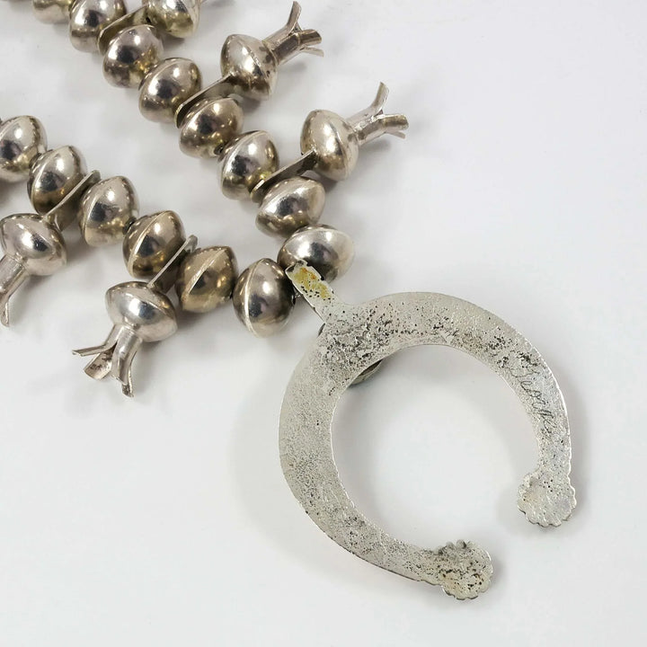 1970s Turquoise Squash Blossom Necklace by Vintage Collection - Garland's