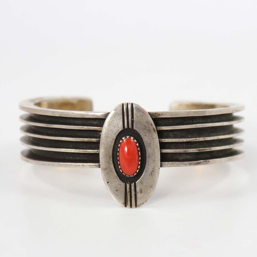 1980s Coral Cuff by Alex Begay - Garland's
