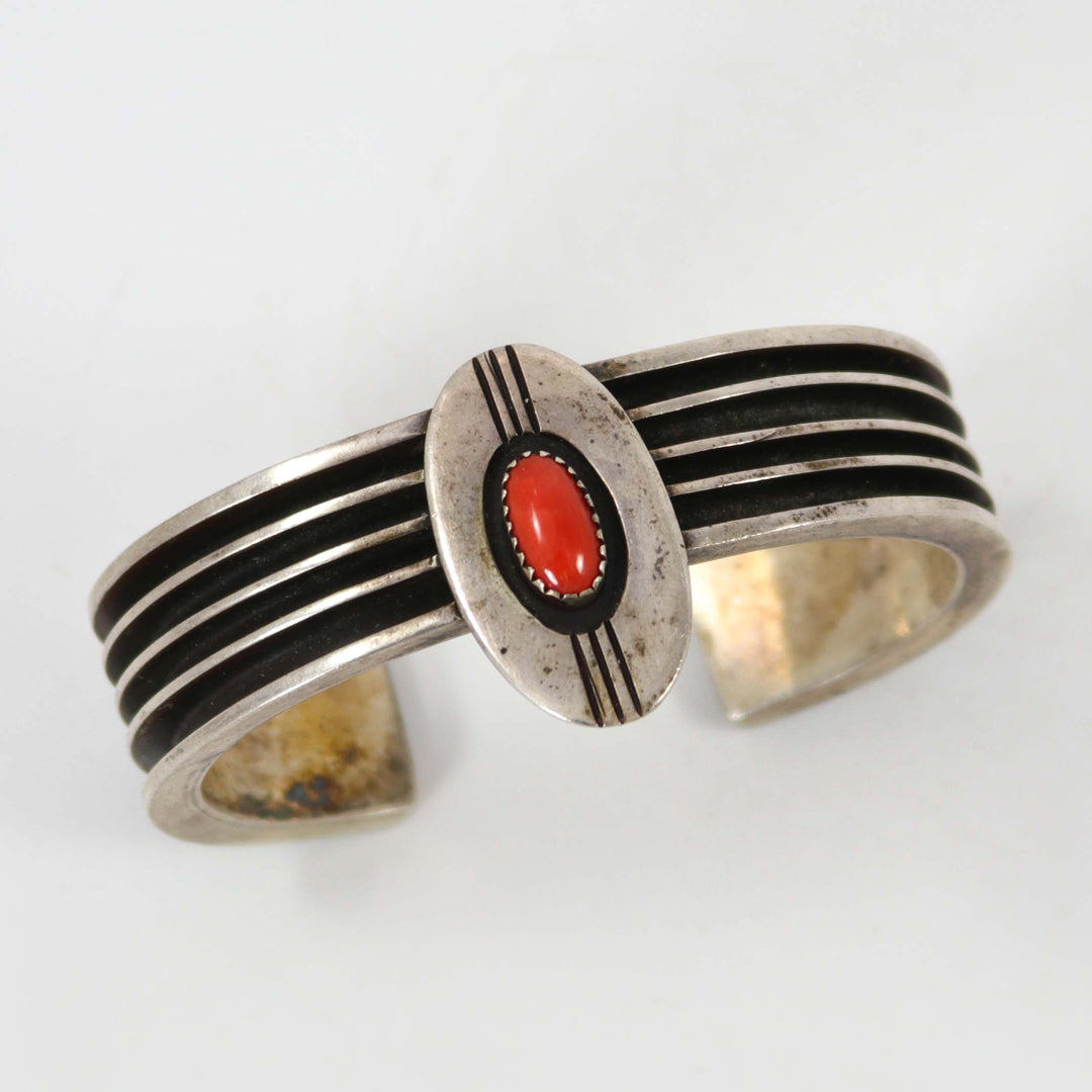 1980s Coral Cuff by Alex Begay - Garland's