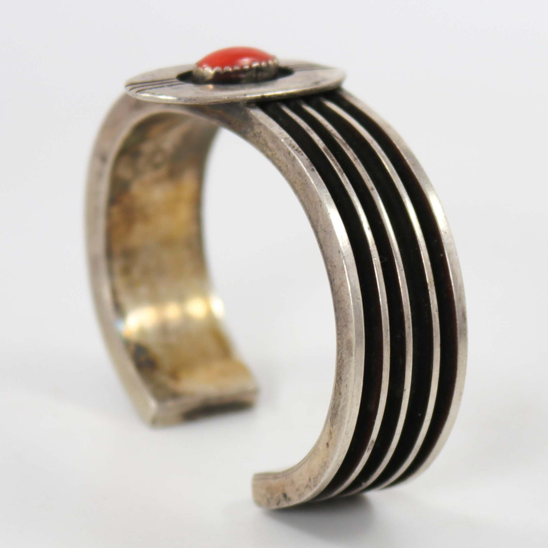1980s Coral Cuff by Alex Begay - Garland's