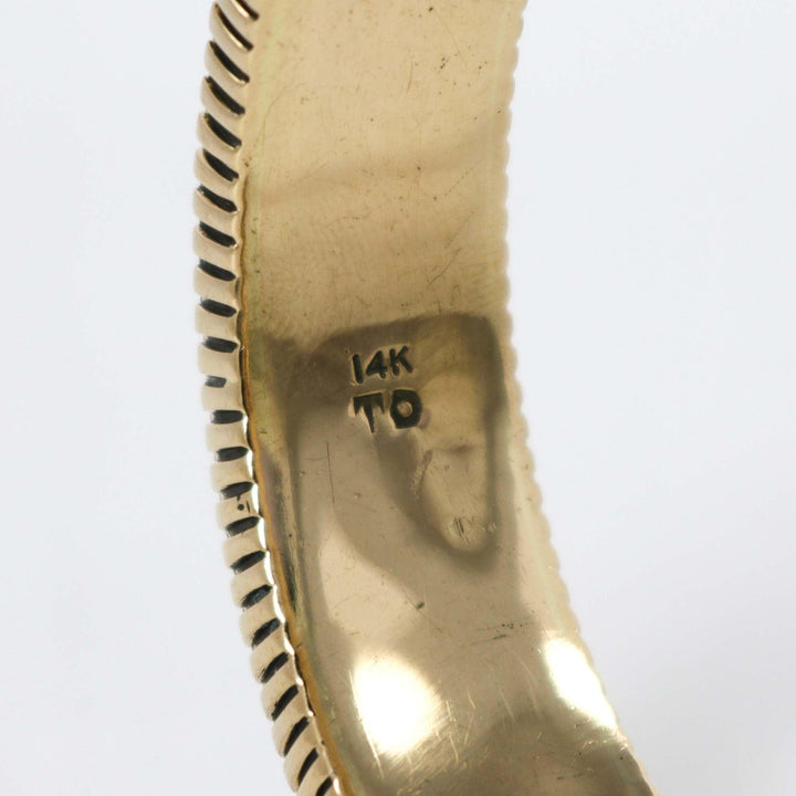 1980s Gold Inlay Cuff by Tom David - Garland's