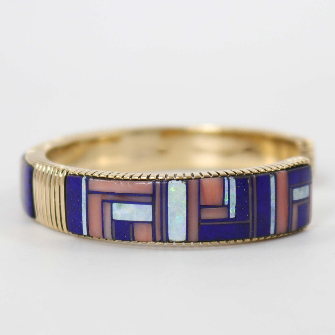 1980s Gold Inlay Cuff by Tom David - Garland's