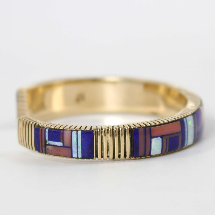 1980s Gold Inlay Cuff by Tom David - Garland's