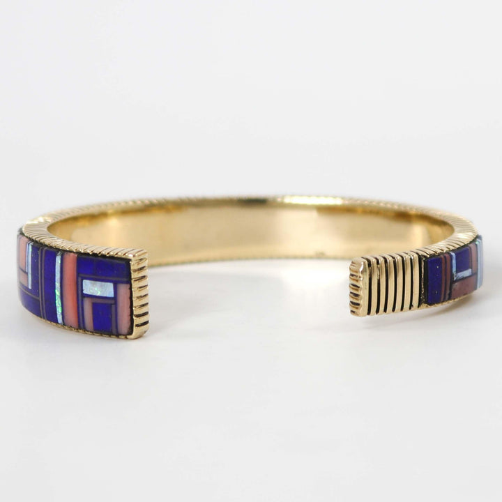 1980s Gold Inlay Cuff by Tom David - Garland's