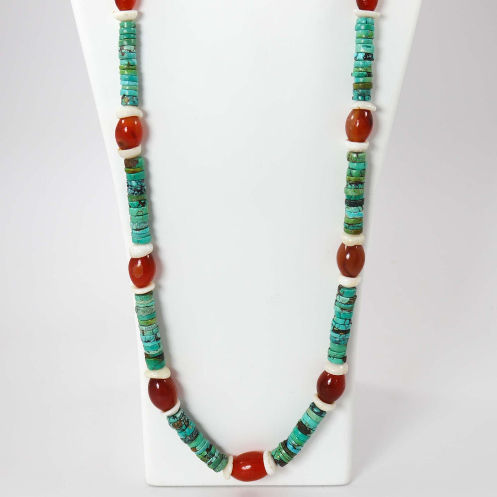 1980s Turquoise and Carnelian Necklace by Vintage Collection - Garland's