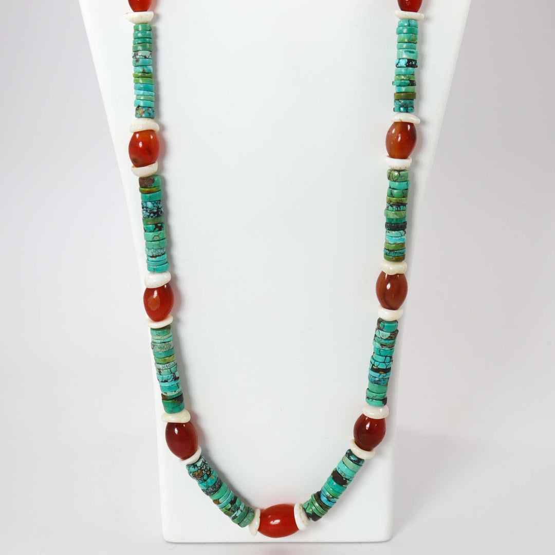 1980s Turquoise and Carnelian Necklace by Vintage Collection - Garland's