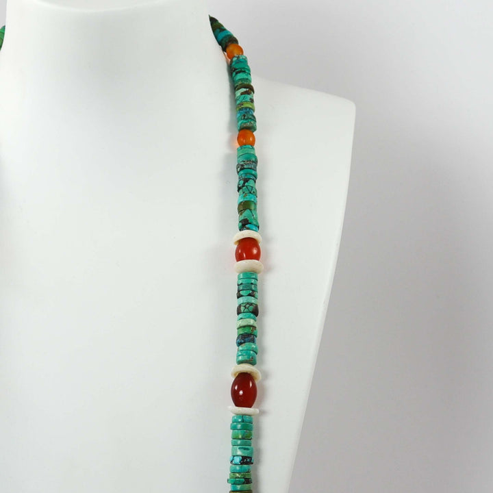 1980s Turquoise and Carnelian Necklace by Vintage Collection - Garland's