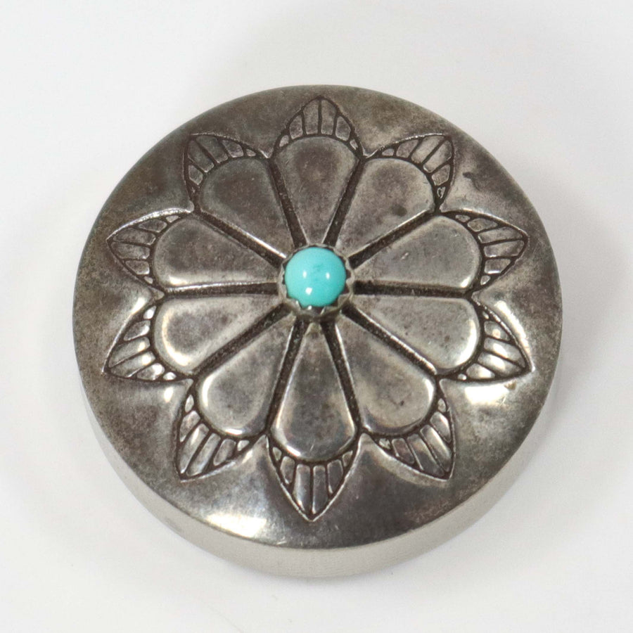 1980s Turquoise Button Cover by Vintage Collection - Garland's