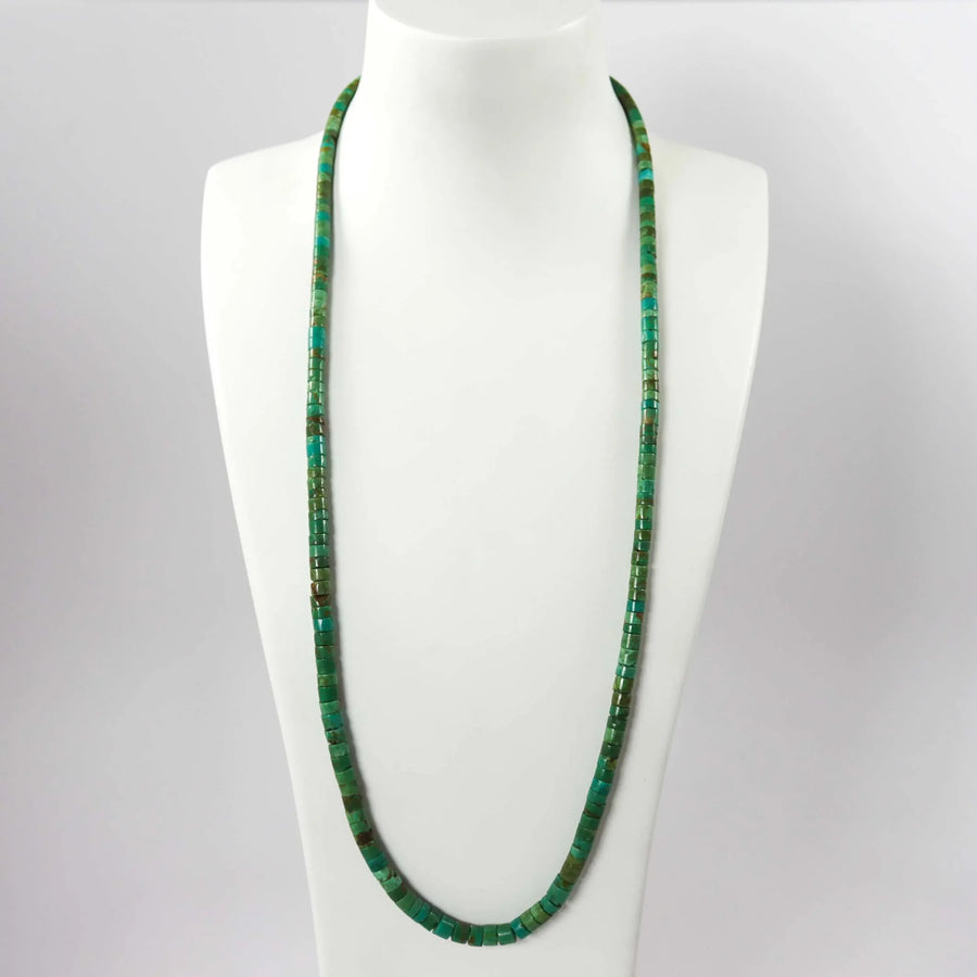 1980s Turquoise Heishi Necklace by Vintage Collection - Garland's