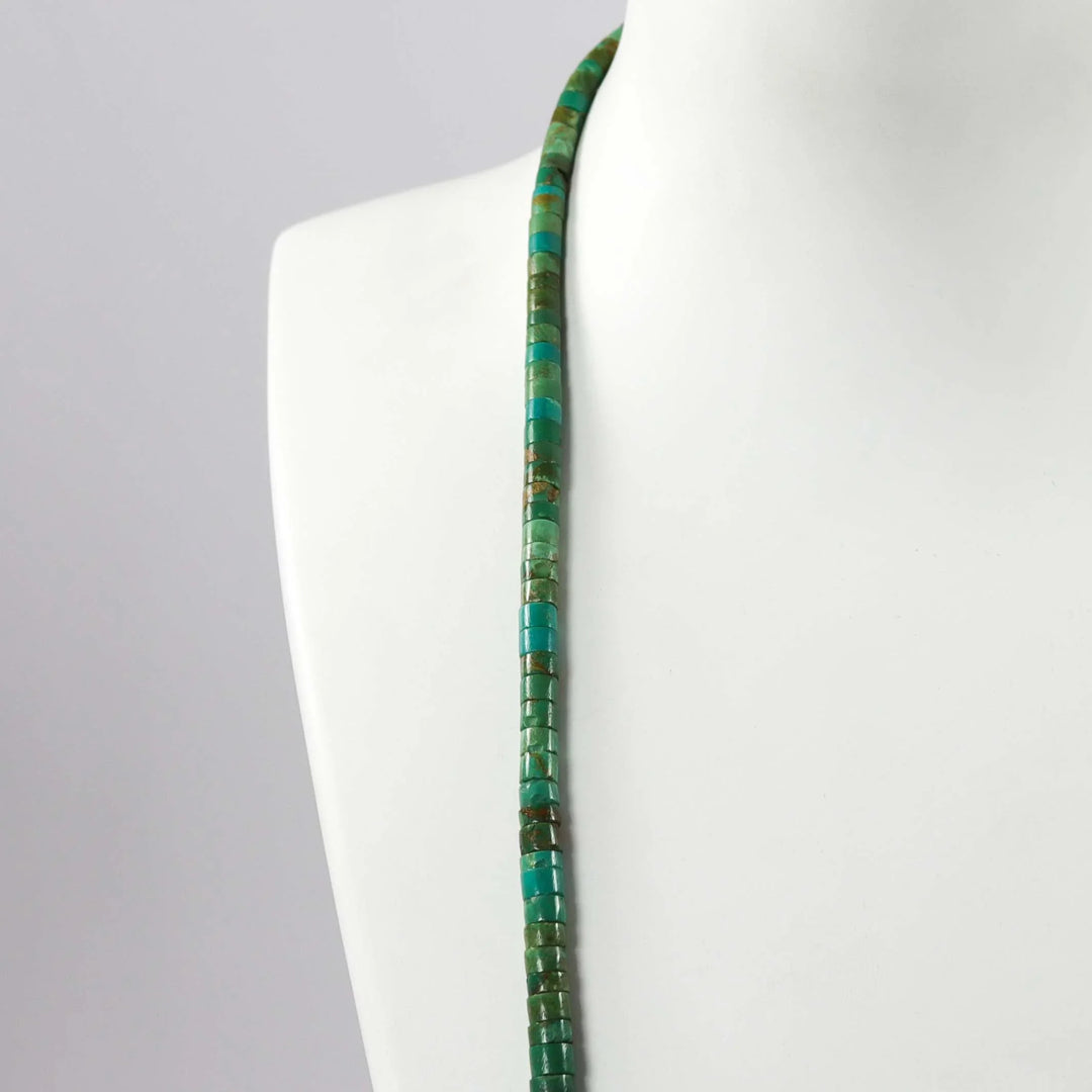 1980s Turquoise Heishi Necklace by Vintage Collection - Garland's