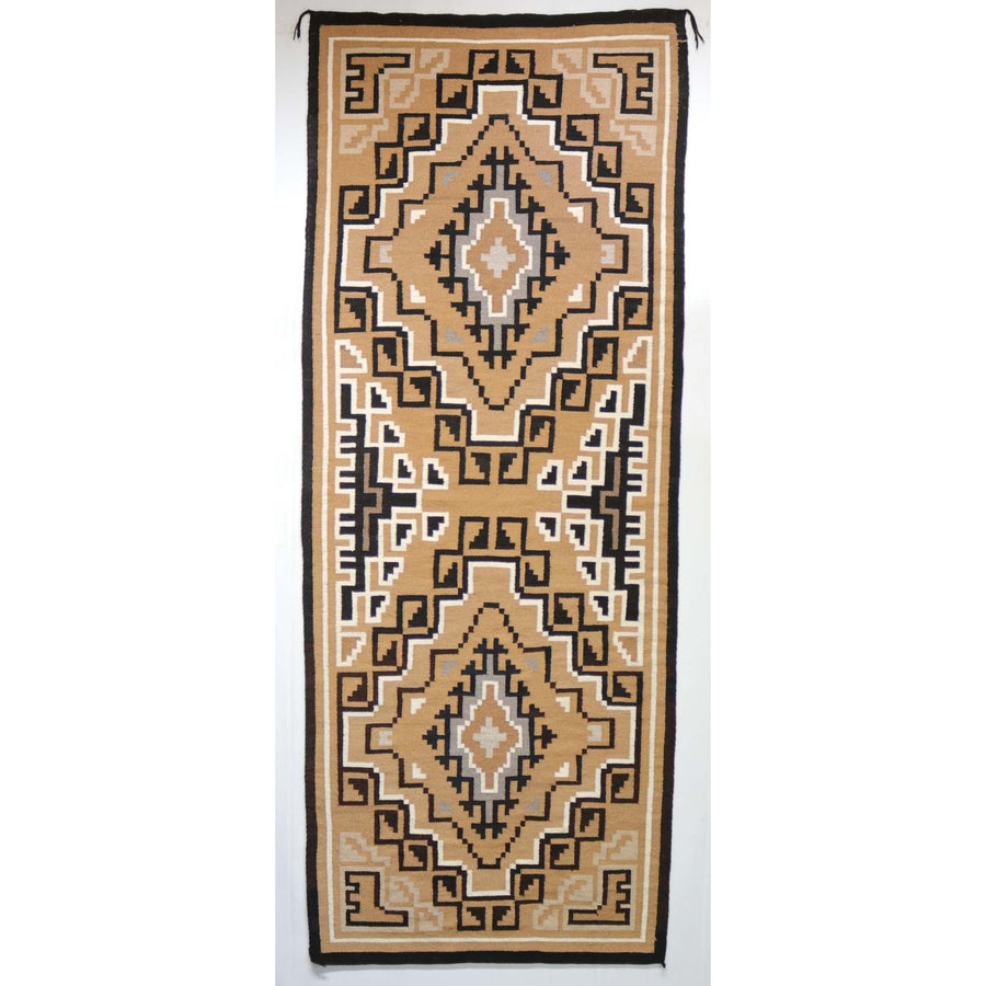 1980s Two Grey Hills Runner by Pauline Glasses - Garland's