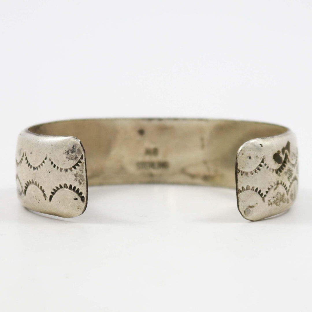 1990s Stamped Silver Cuff by Nellie Smith - Garland's