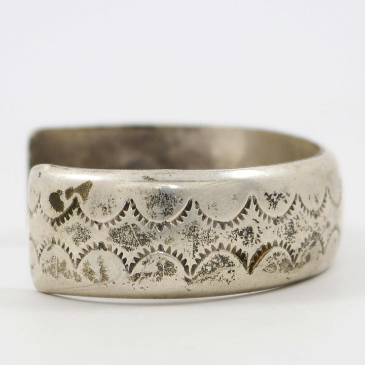 1990s Stamped Silver Cuff by Nellie Smith - Garland's