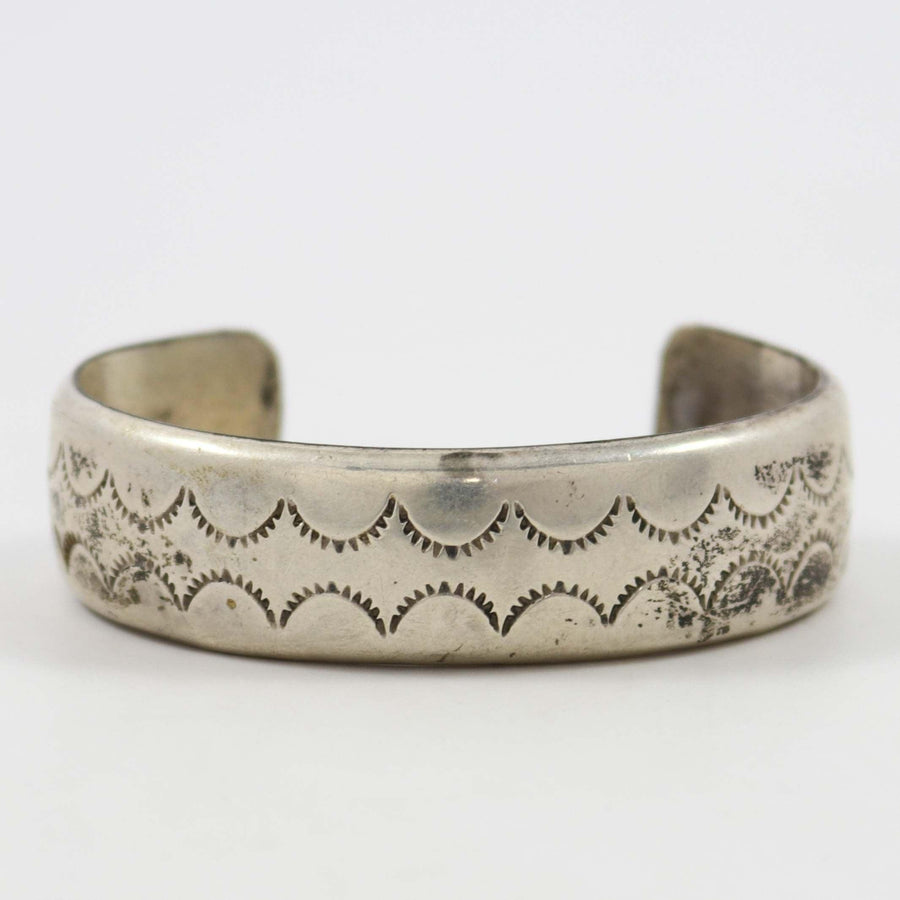 1990s Stamped Silver Cuff by Nellie Smith - Garland's