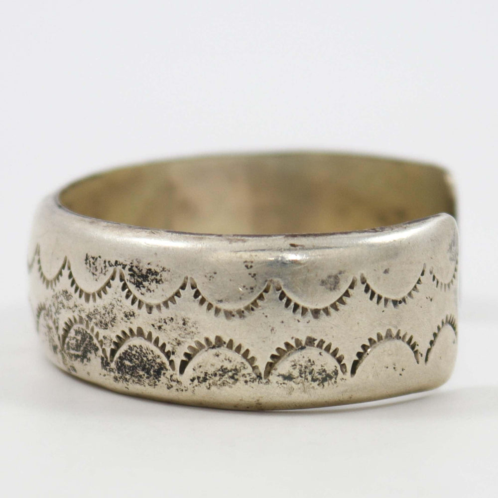 1990s Stamped Silver Cuff by Nellie Smith - Garland's