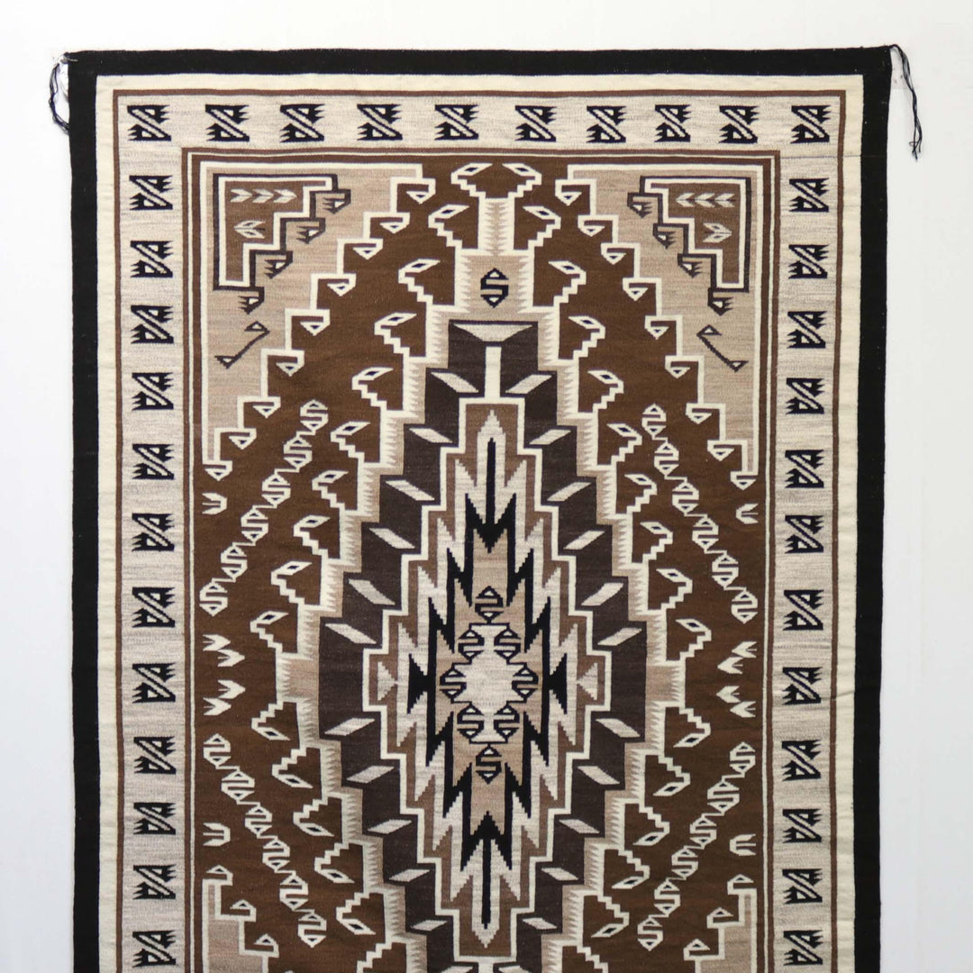 1990s Two Grey Hills Tapestry by Edith Yazzie - Garland's