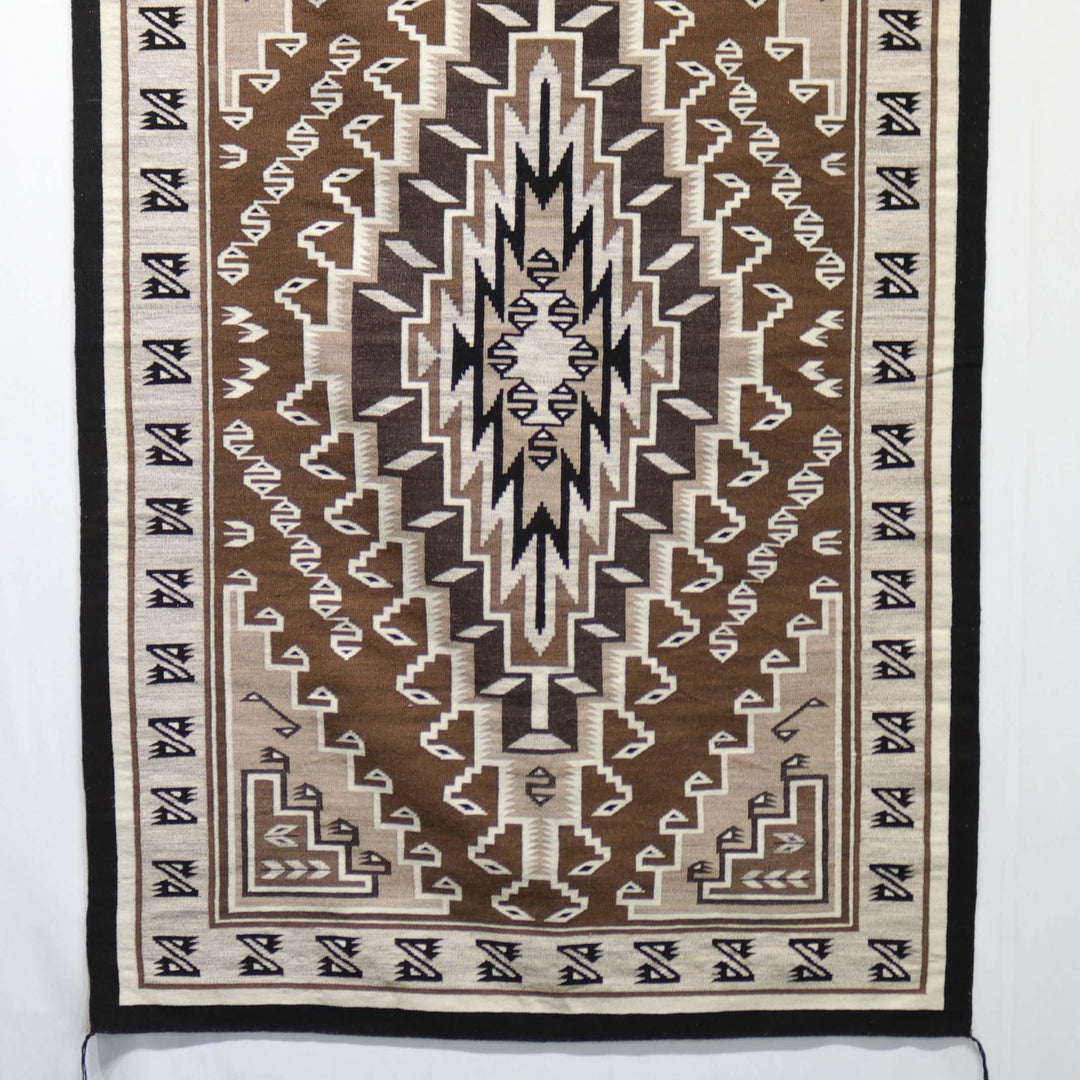 1990s Two Grey Hills Tapestry by Edith Yazzie - Garland's