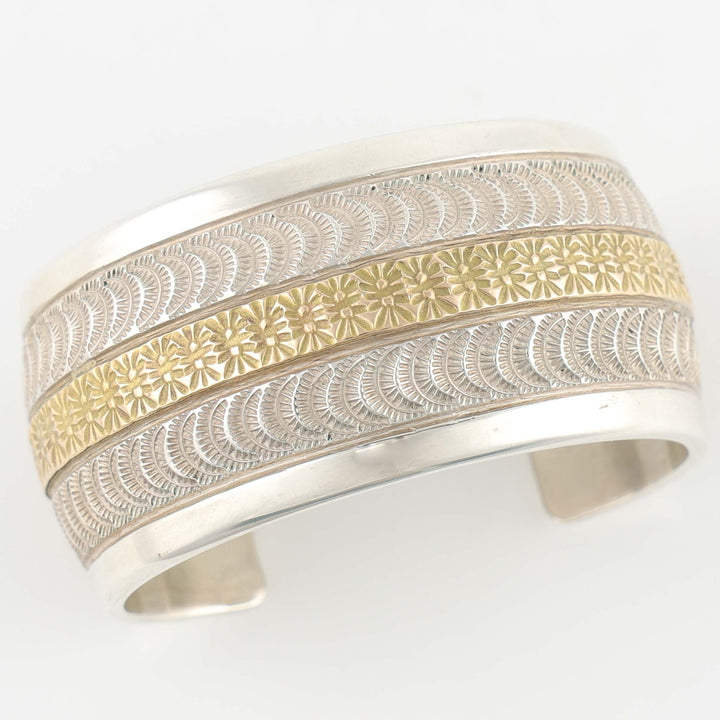 Gold on Silver Cuff