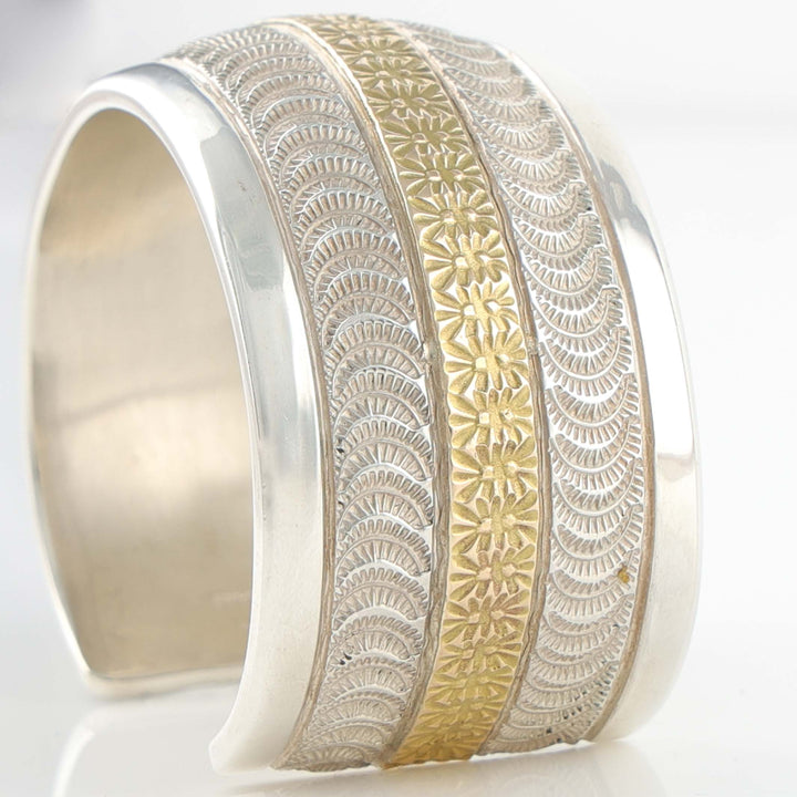 Gold on Silver Cuff