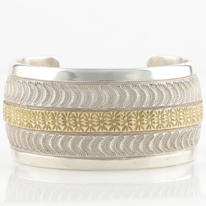 Gold on Silver Cuff
