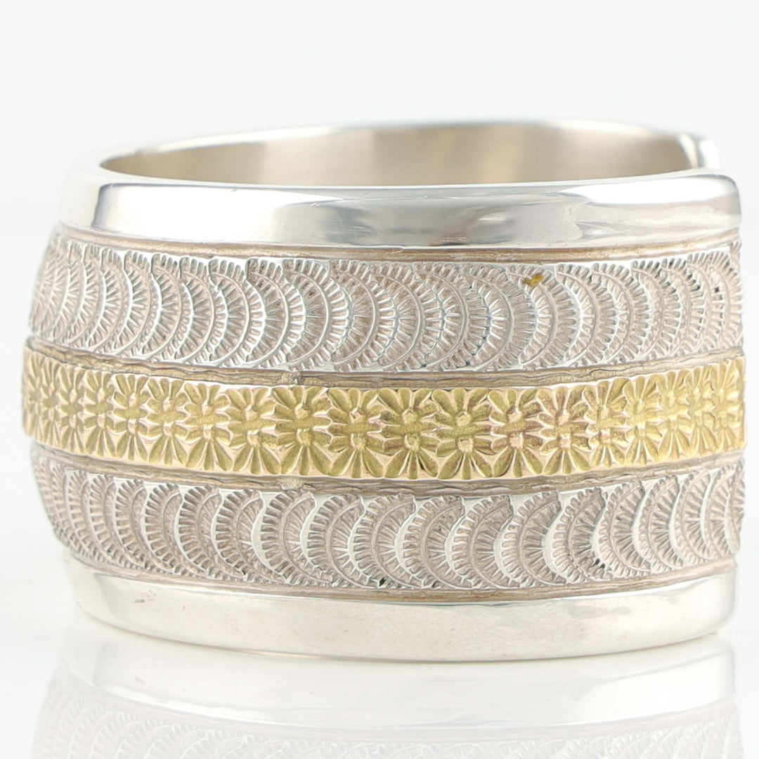 Gold on Silver Cuff