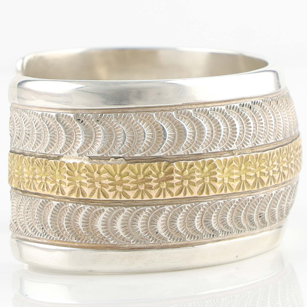 Gold on Silver Cuff