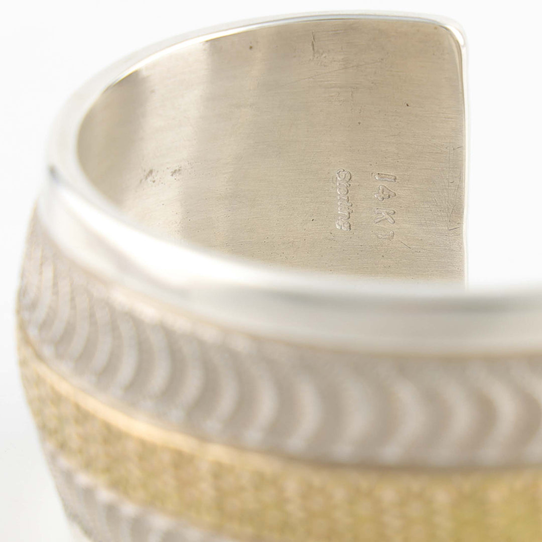 Gold on Silver Cuff