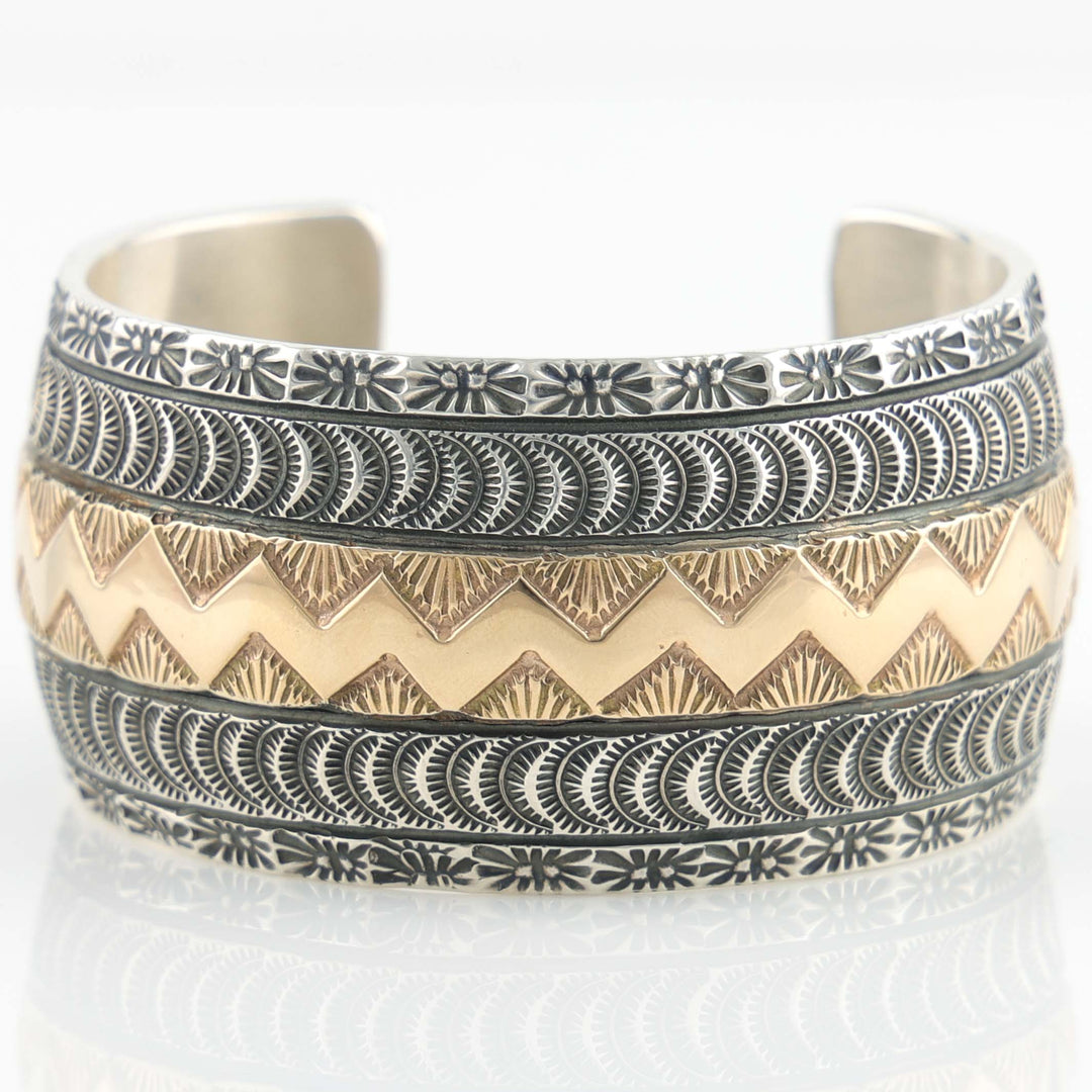 Gold on Silver Cuff