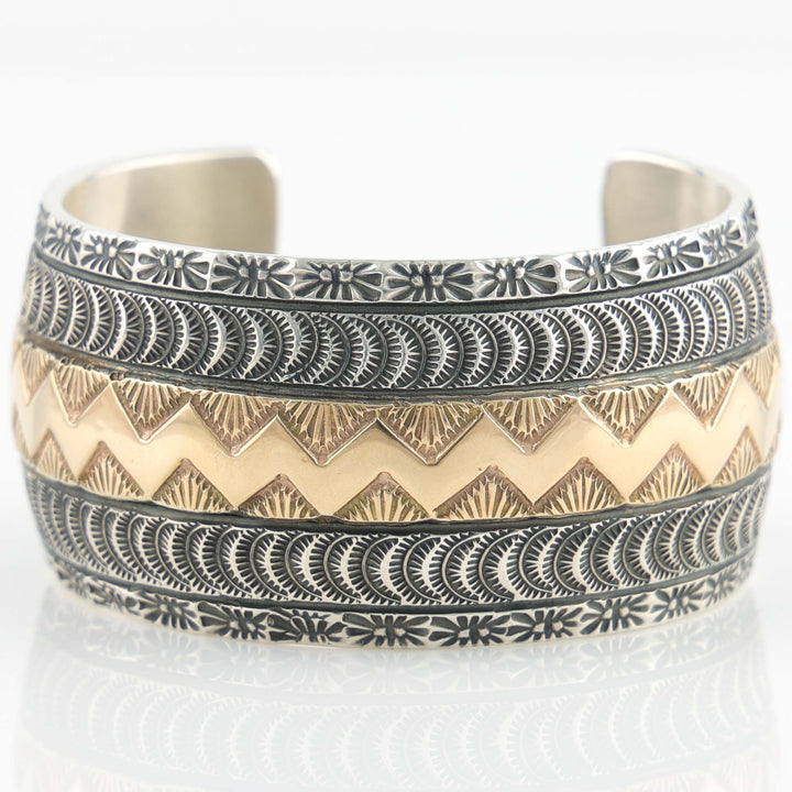 Gold on Silver Cuff