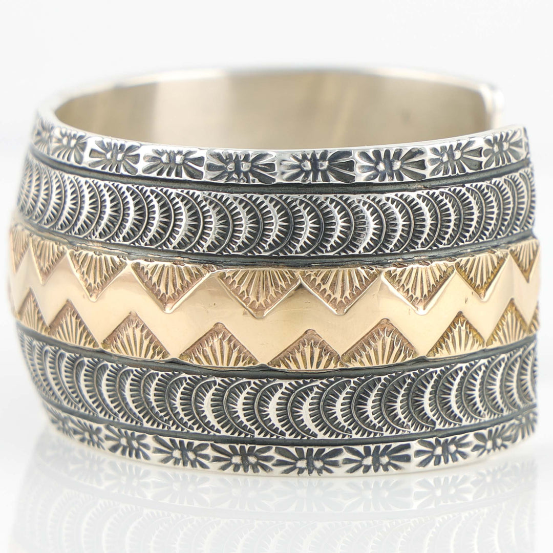 Gold on Silver Cuff