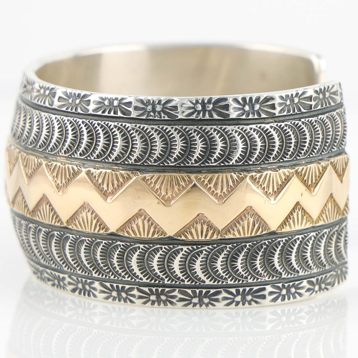 Gold on Silver Cuff