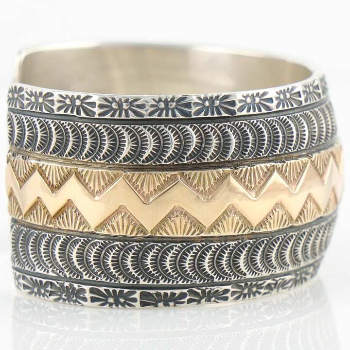 Gold on Silver Cuff