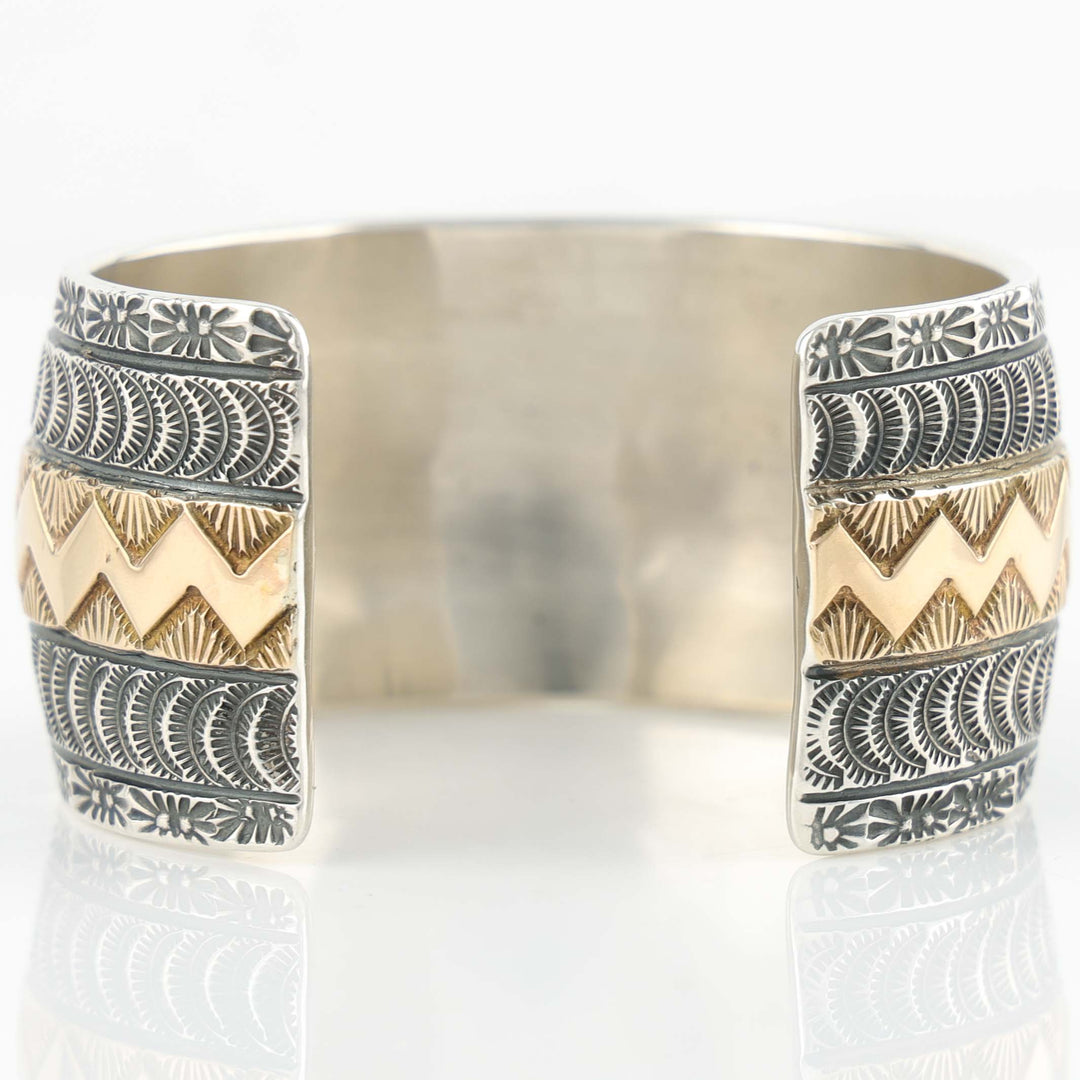 Gold on Silver Cuff