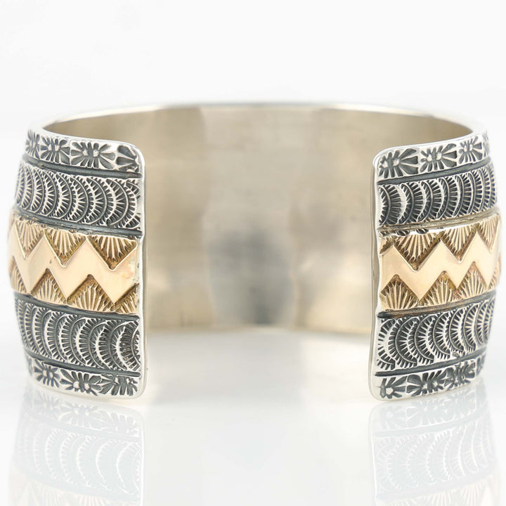 Gold on Silver Cuff