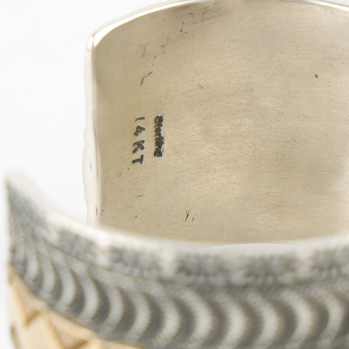 Gold on Silver Cuff
